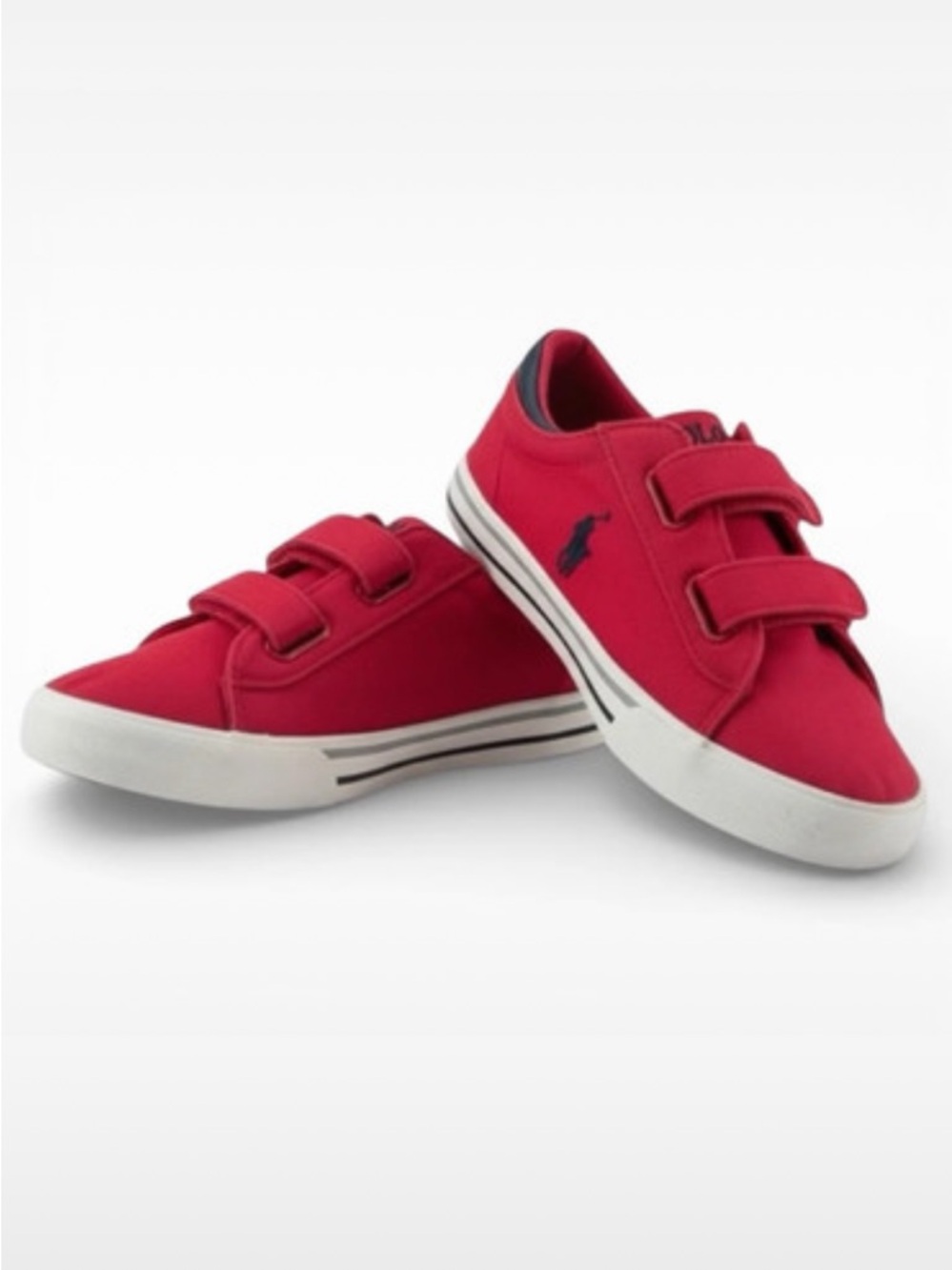 Polo Ralph Lauren Kids Sneakers Red Velcro Size EU 33 / US 2.5 / UK 2